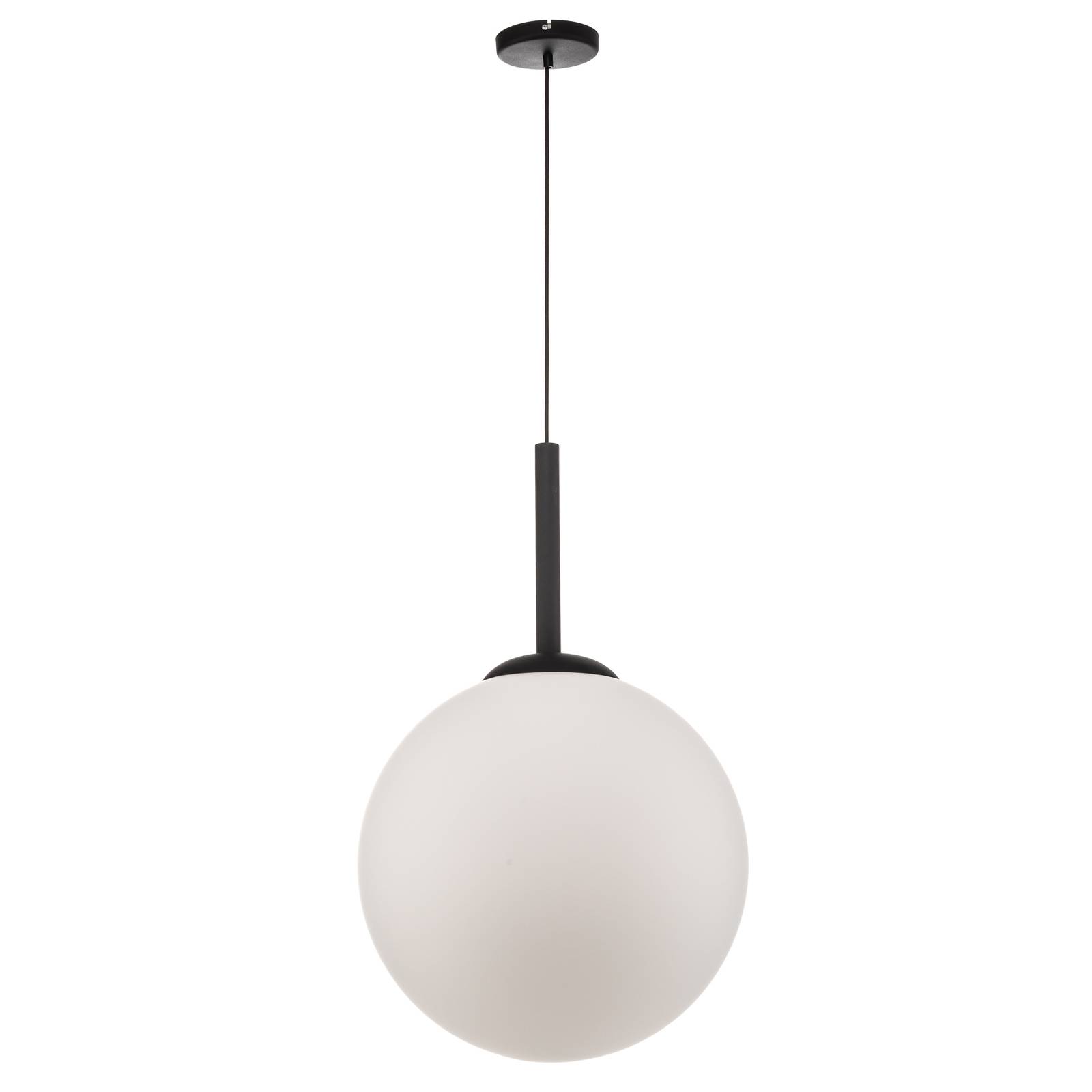 Suspension Bosso 1 lampe noire/blanche 50 cm