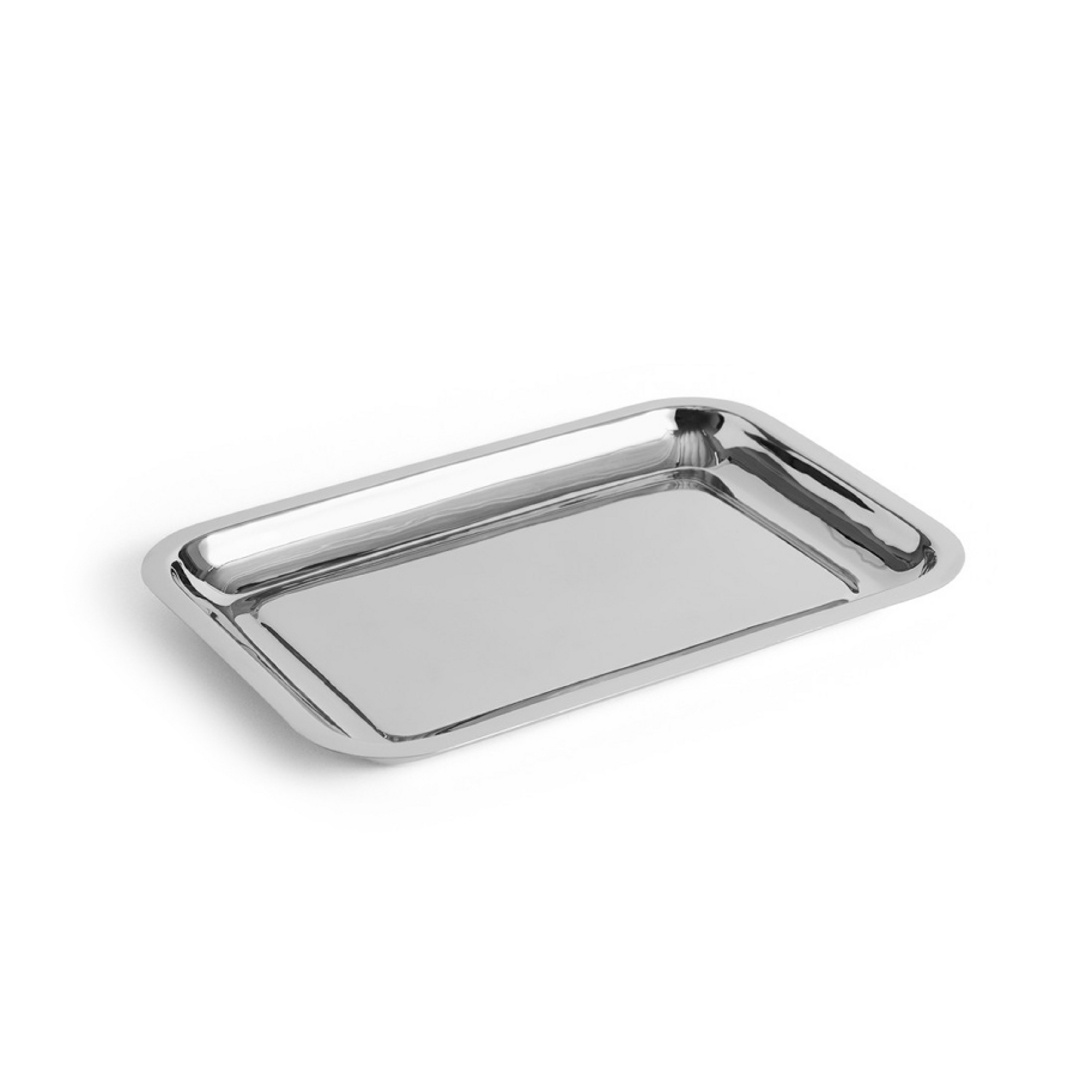 Plateau Essential Steel, acier inoxydable, longueur 26 cm - HAY