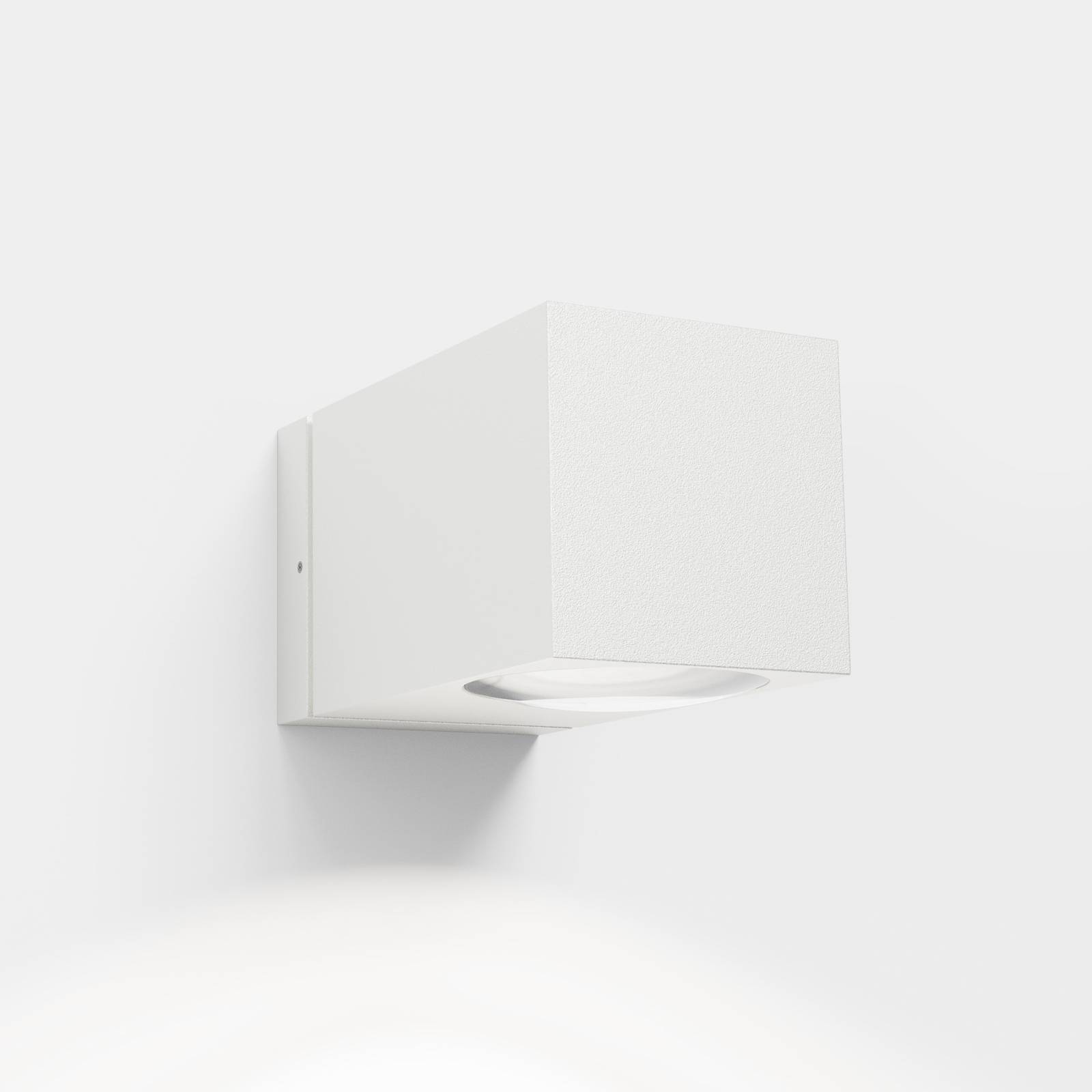 IP44.de como down LED outdoor wall light white, cast aluminium, glass, 6 W, W: 6.8 cm, H: 7.45 cm