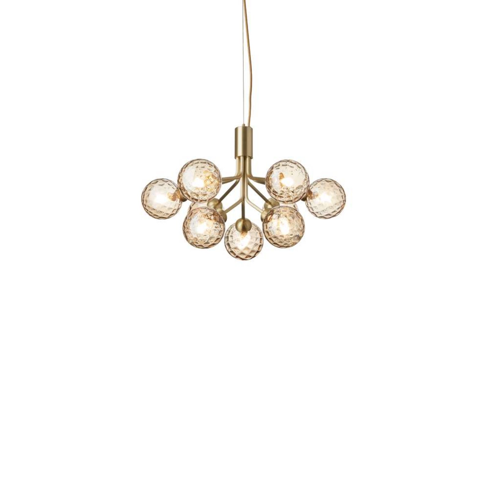 Nuura Kronleuchter Apiales 9, Ø 60 cm, messing-/goldfarben