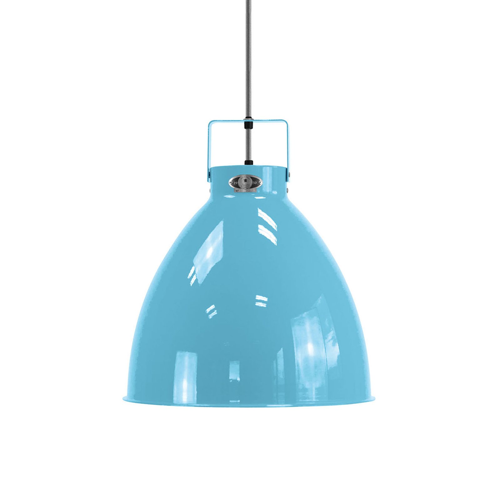 JIELDÉ Jieldé Augustin A360 hanging light glossy blue, for Living / Dining Room, aluminium, E27, 100 W, energy efficiency: A++, H: 39.8 cm