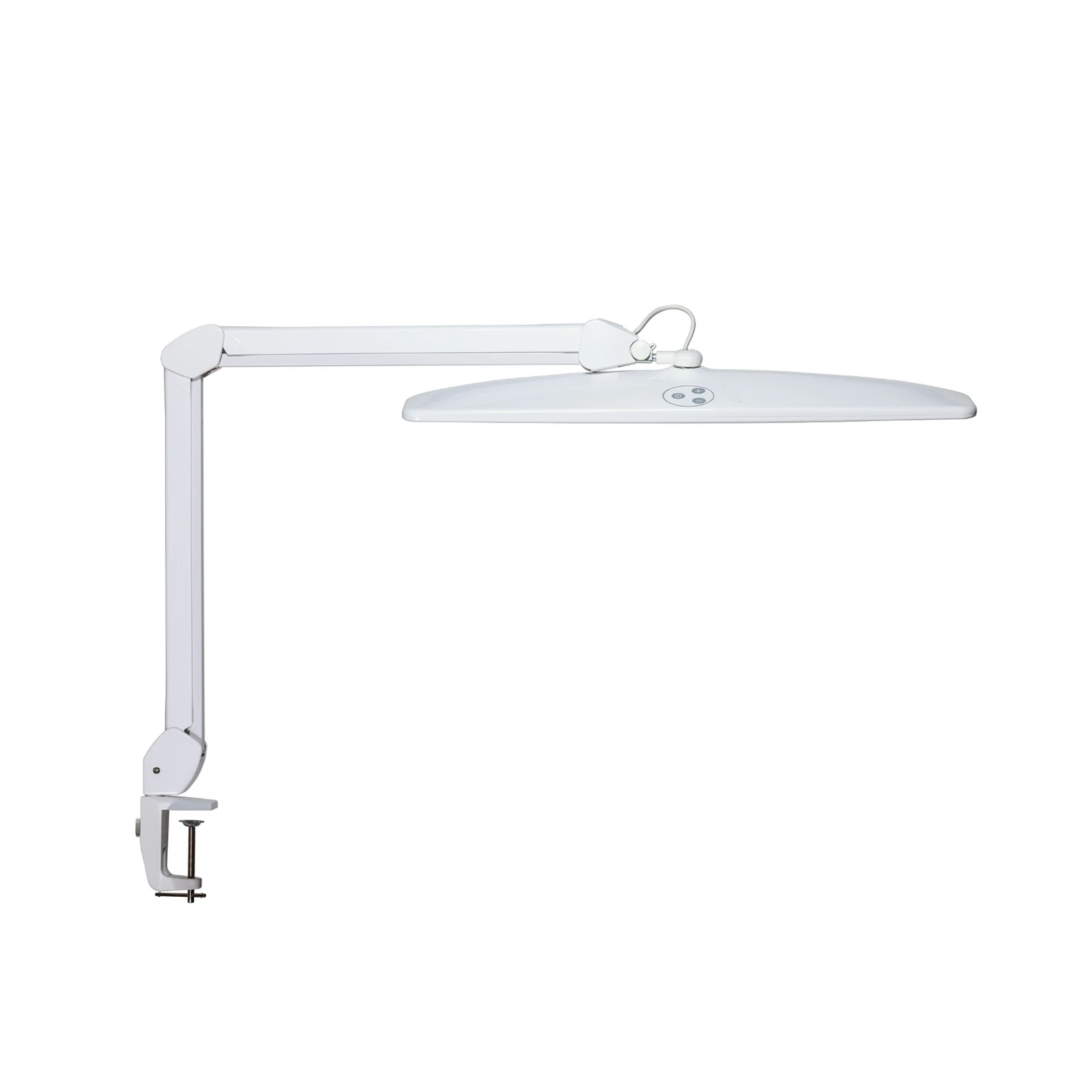 LED-klämlampa MAULexplore, dimbar, vit
