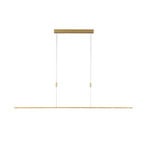 LED viseća svjetiljka Tolu, duljina 179 cm, mesing - Quitani