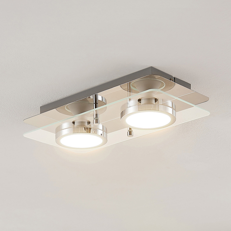 Lindby Gabryl LED-taklampa, 2 lampor