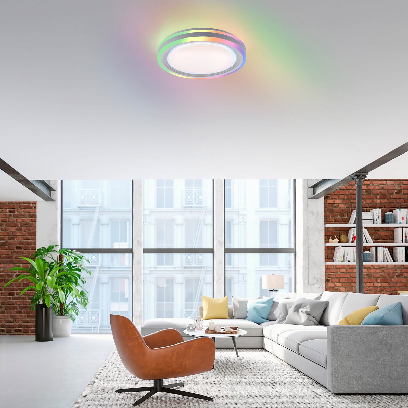 LED ceiling light Spheric, CCT, RGB, Ø 40cm