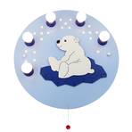 Polar Bear wall light, light blue, five-bulb