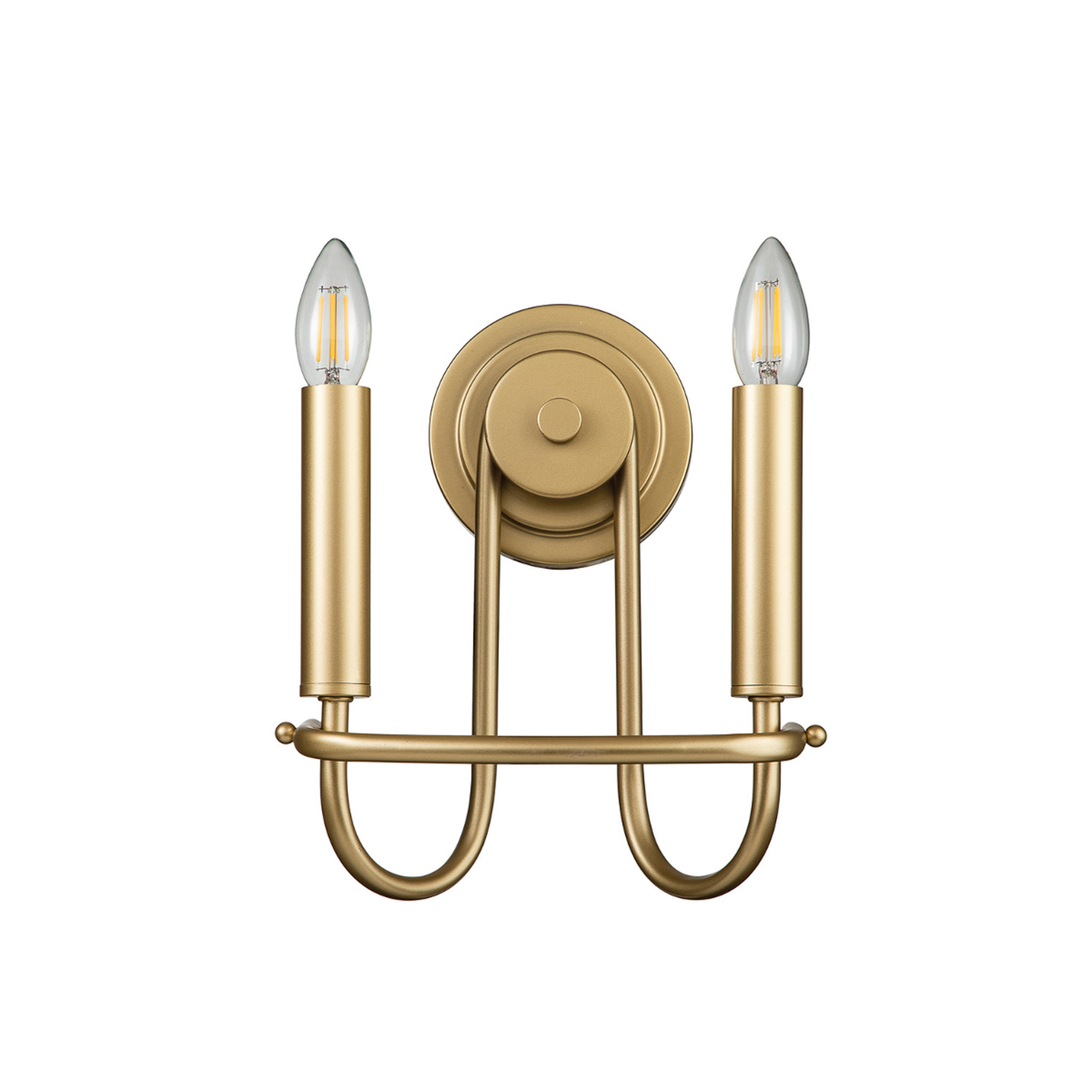 Φωτιστικό τοίχου Capitol Hill, δίφωτο, ορείχαλκο