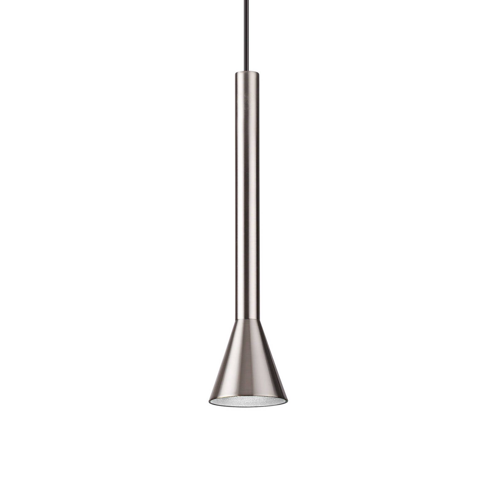 Lampă suspendată LED IDEAL LUX Diesis finisaj nichel Ø 6 cm metal - Camera de zi / sufragerie - Modern - nichel satinat