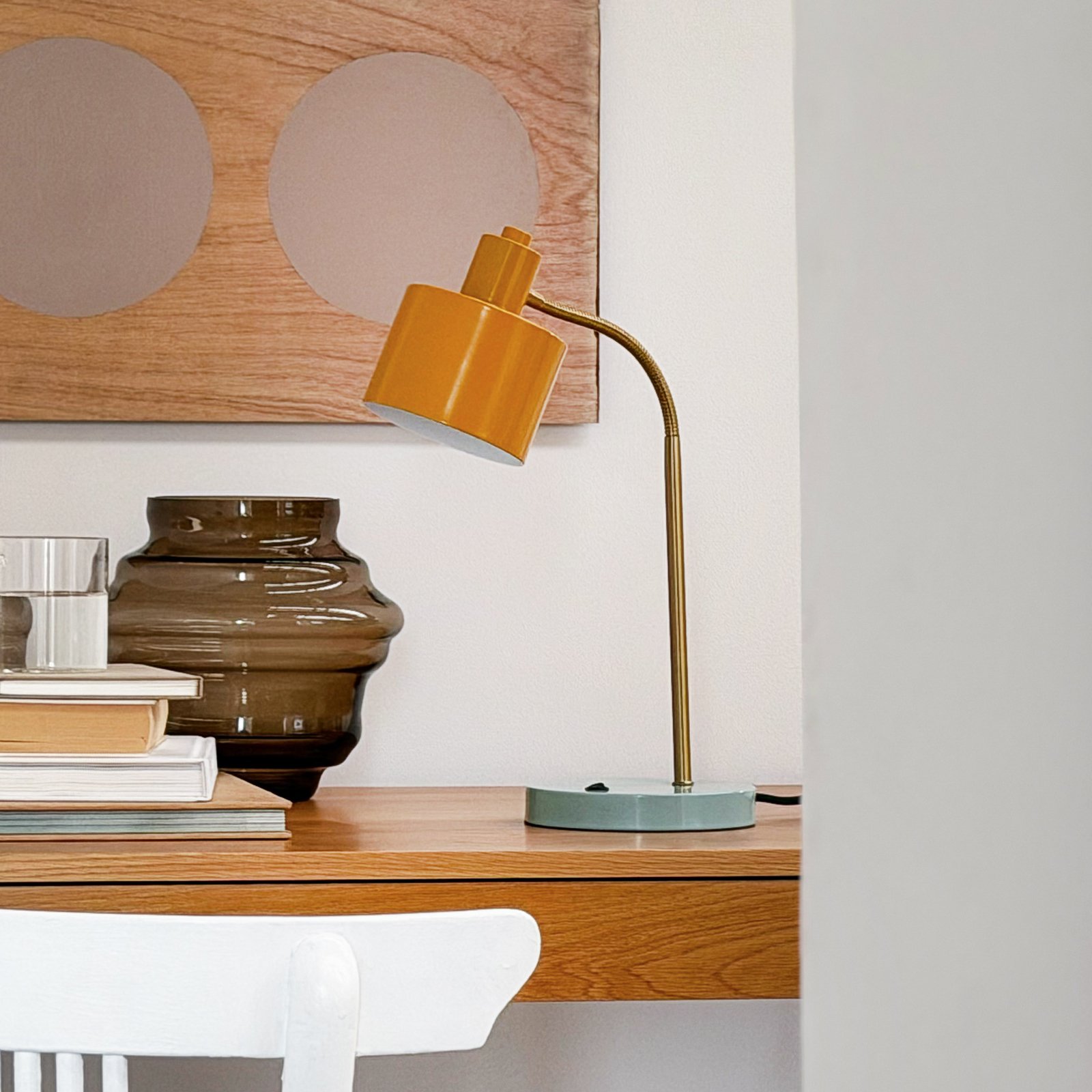 Dyberg Larsen stalo lempa „Ocean Flex“, karis/turkis, 45 cm Dyberg Larsen stalo lempa „Ocean Flex“, karis/turkis, 45 cm