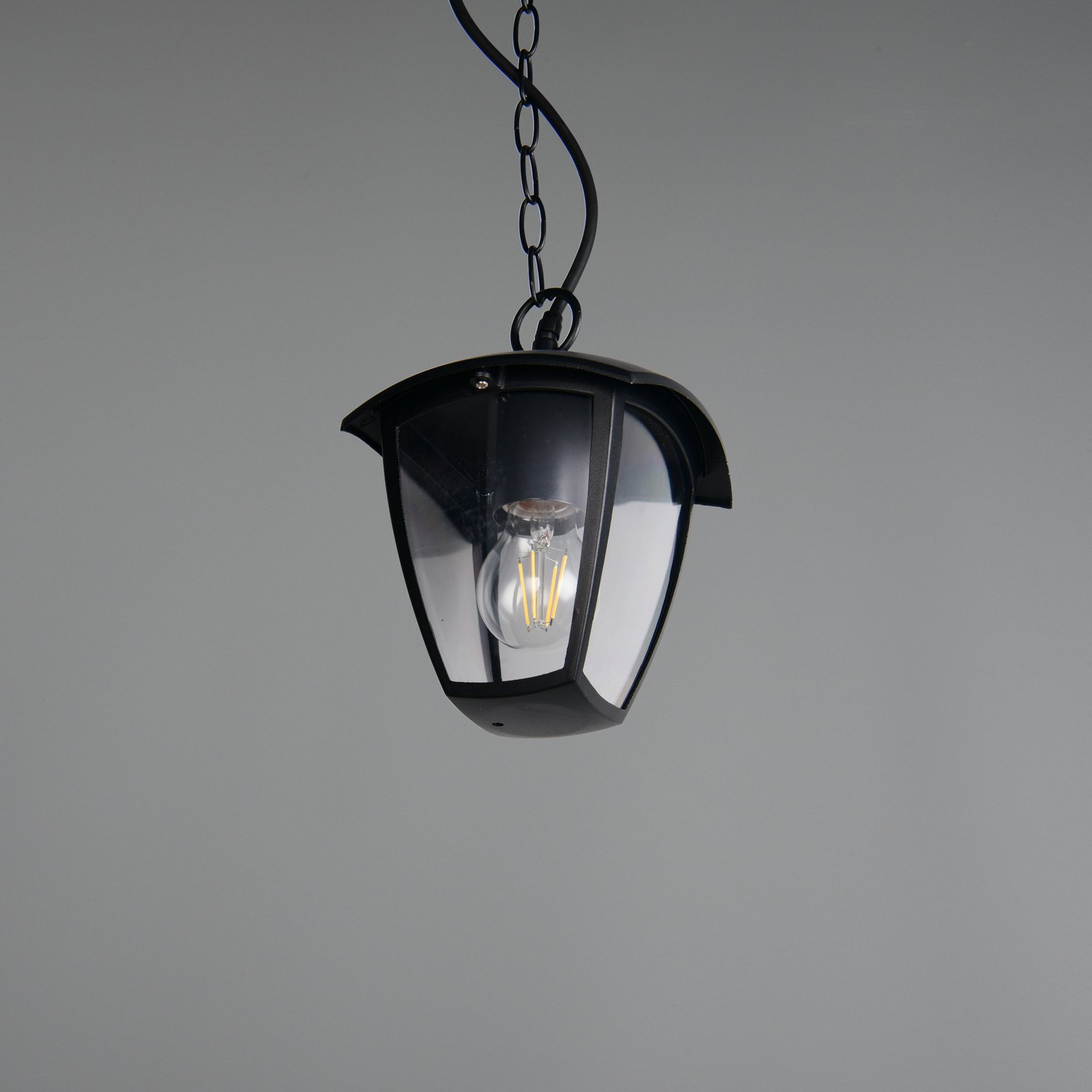 Külső függesztett lámpa VENTA, fekete, 17 x 17 cm, fém, IP44