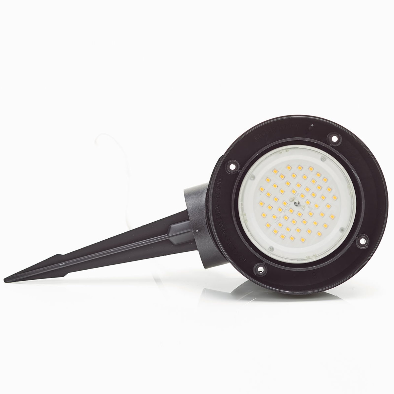 Spot sur piquet Tommy rond noir 1 lampe 10 W CCT