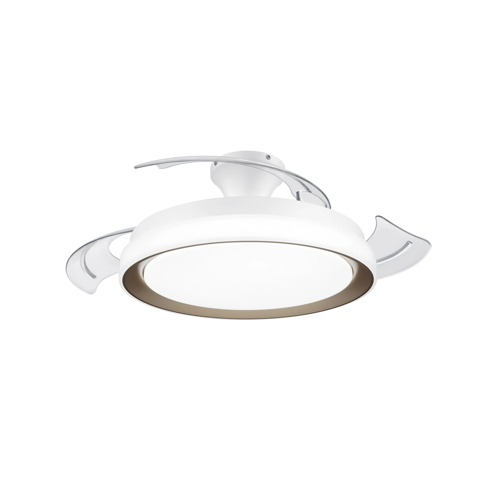 Philips Bliss LED mennyezeti ventilátor, arany/fehér, egyenáramú, csendes