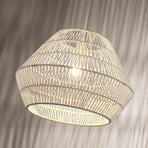 Hanging light Ottavio made of woven paper, white