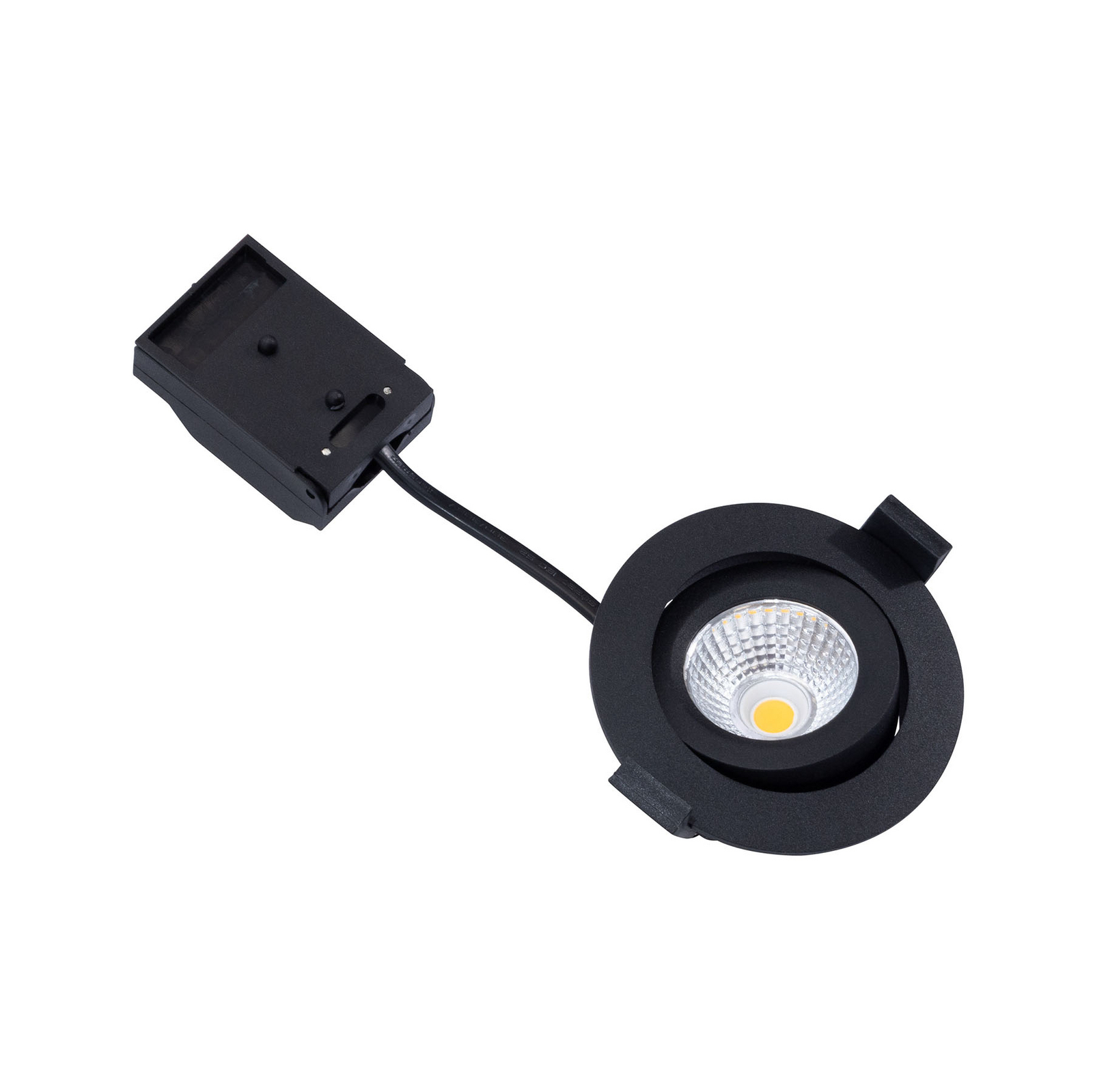 DOTLUX LED ugradbena stropna svjetiljka CIRCLEminidim, crna Ø 8,5 cm