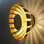 LED-Wandleuchte Flare gold
