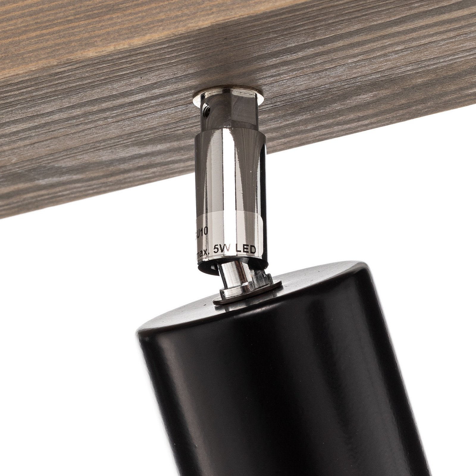 Envostar Alara Spot 4fl. 69x8cm gri pin - Camera de zi / sufragerie - modern - gri negru - Lemn