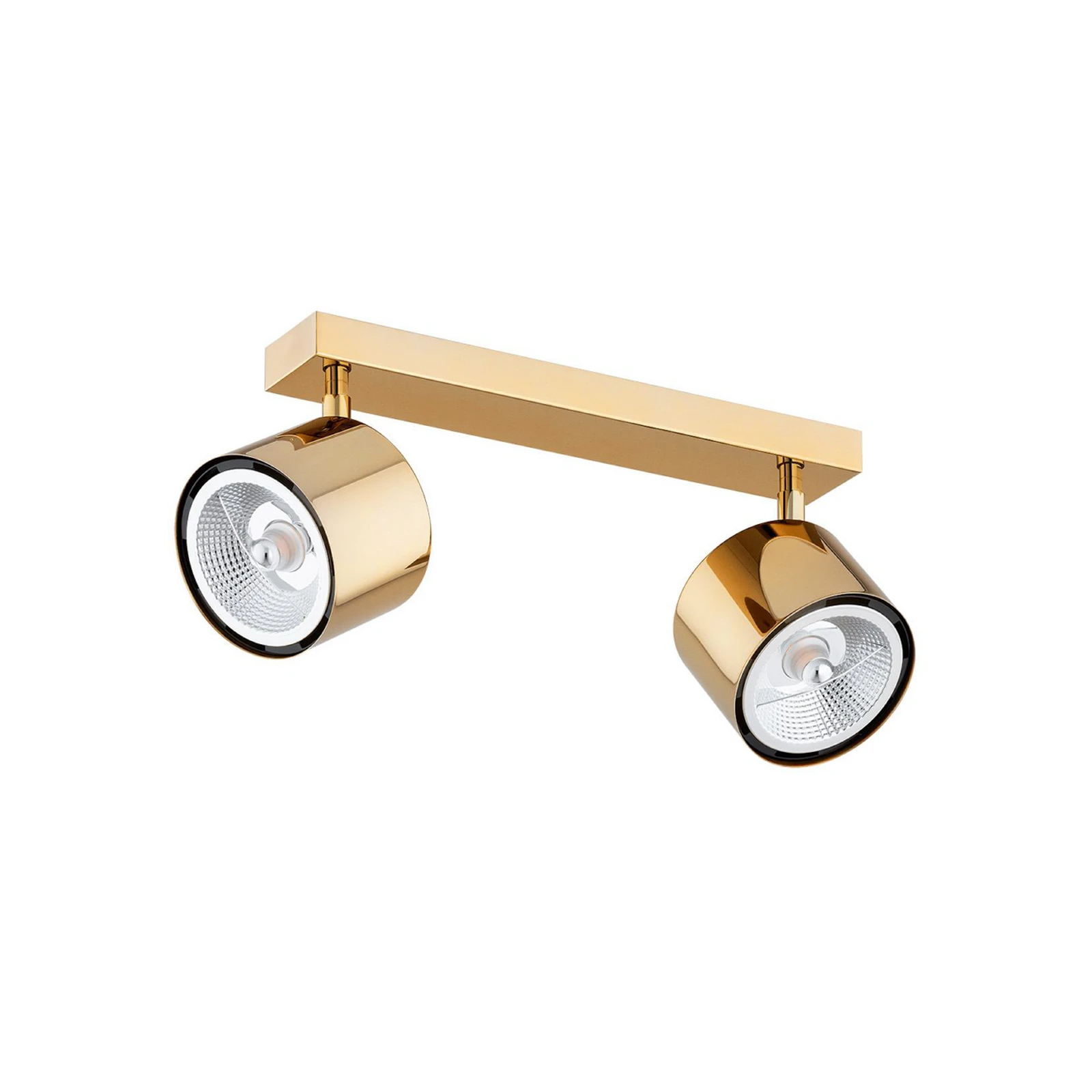 Plafondspot Chloe verstelbaar, 2-lamps, staal messingkleurig