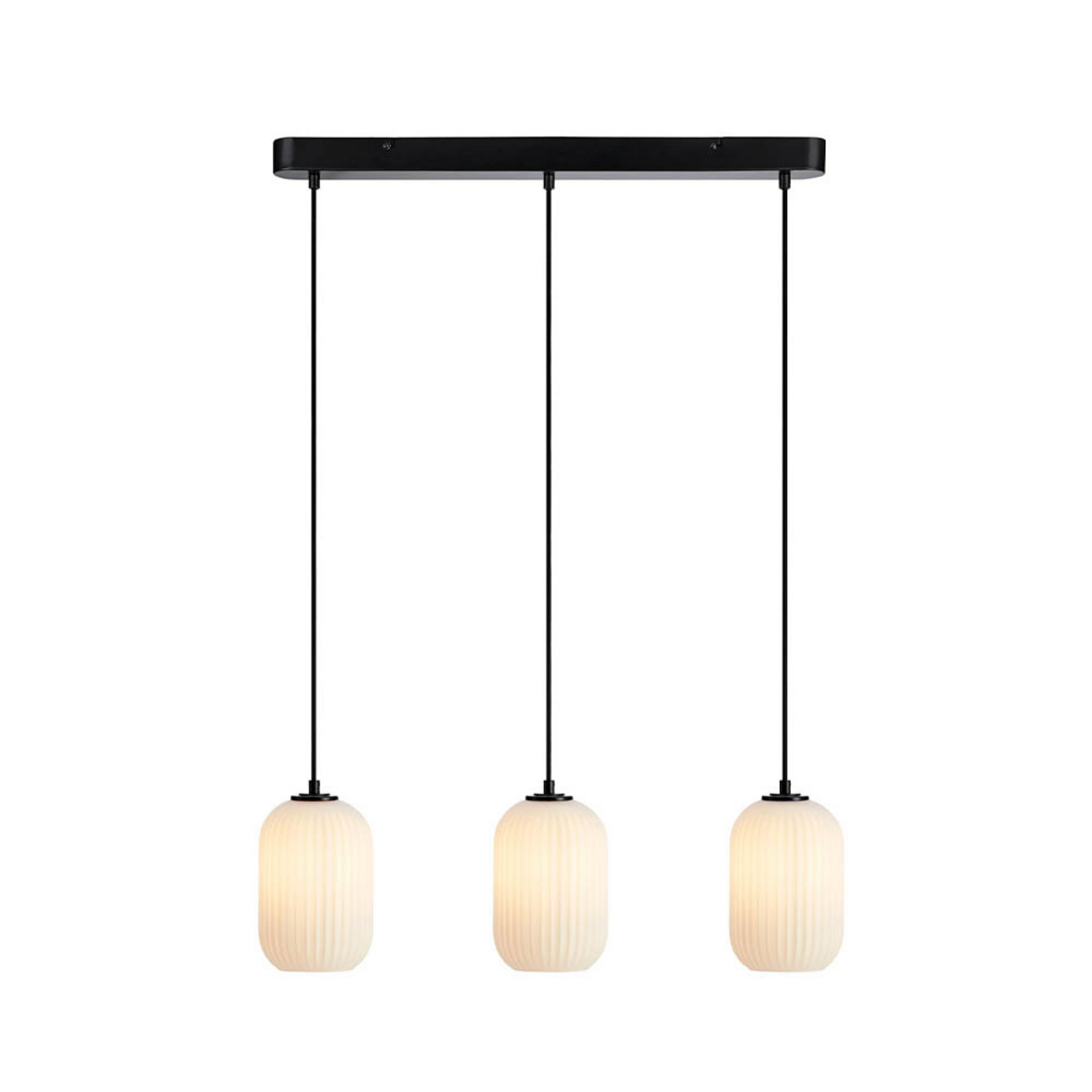 Cava Straight 3 Pendelleuchte Black/White - Markslöjd
