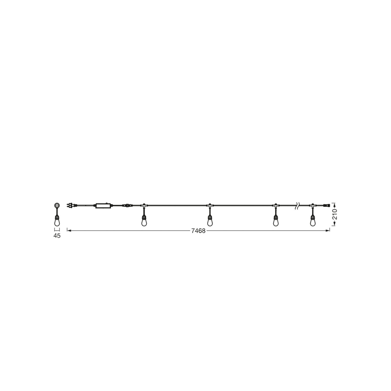 OSRAM SMART+ WiFi LED-Lichterkette STRINGLIGHT, RGBW 12-flg.