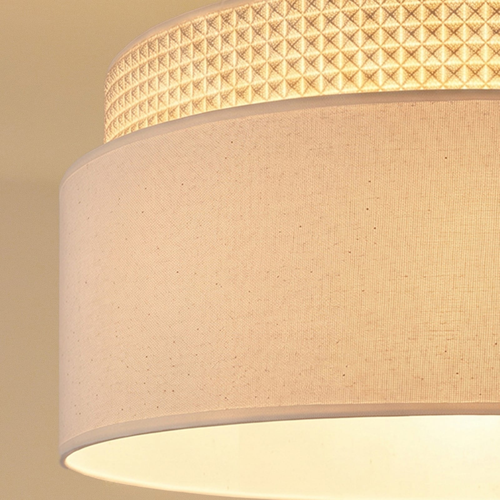 Hanglamp Milano, ecru/beige, Ø 45 cm, textiel, E27