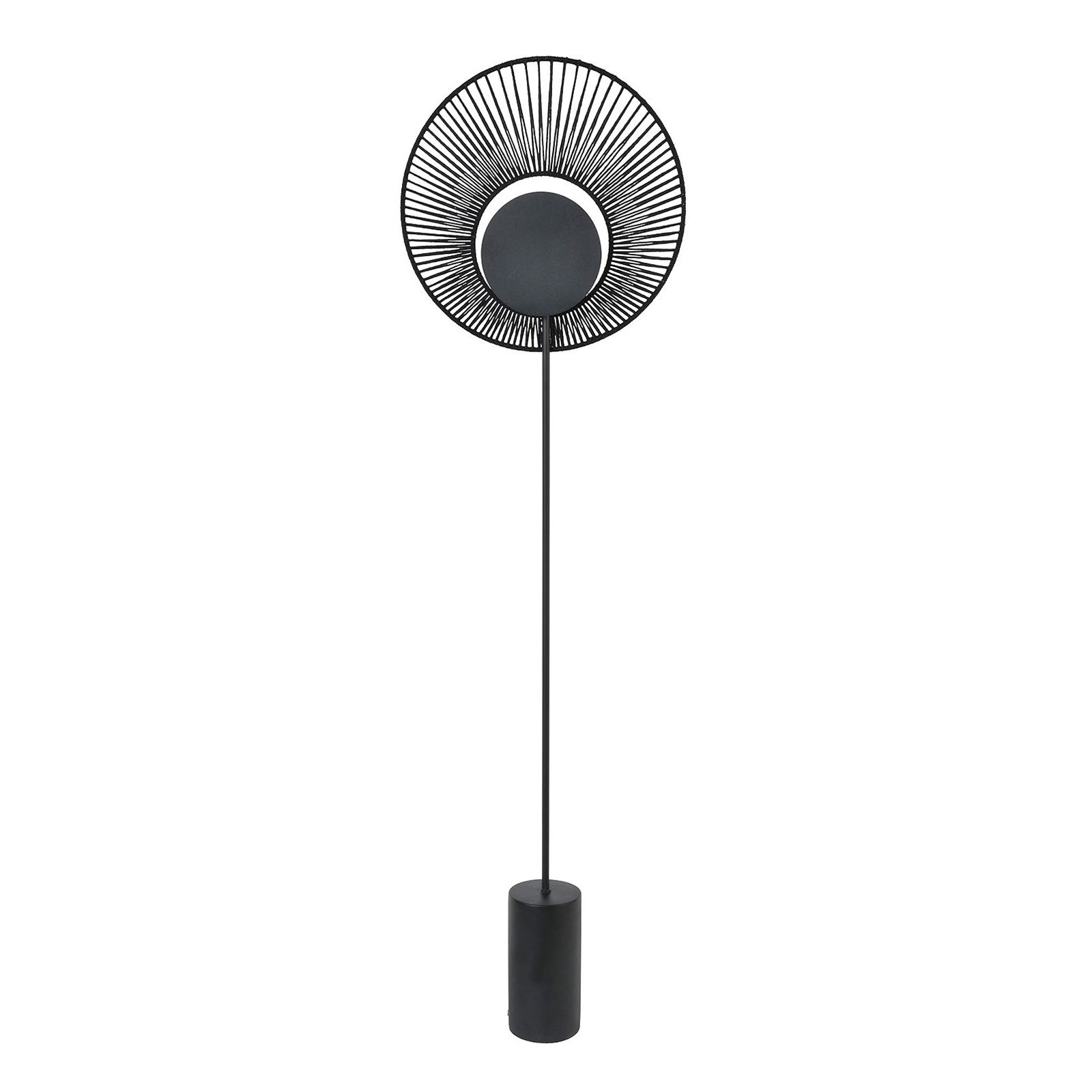 Подова лампа Forestier с дизайн на стрида, черна