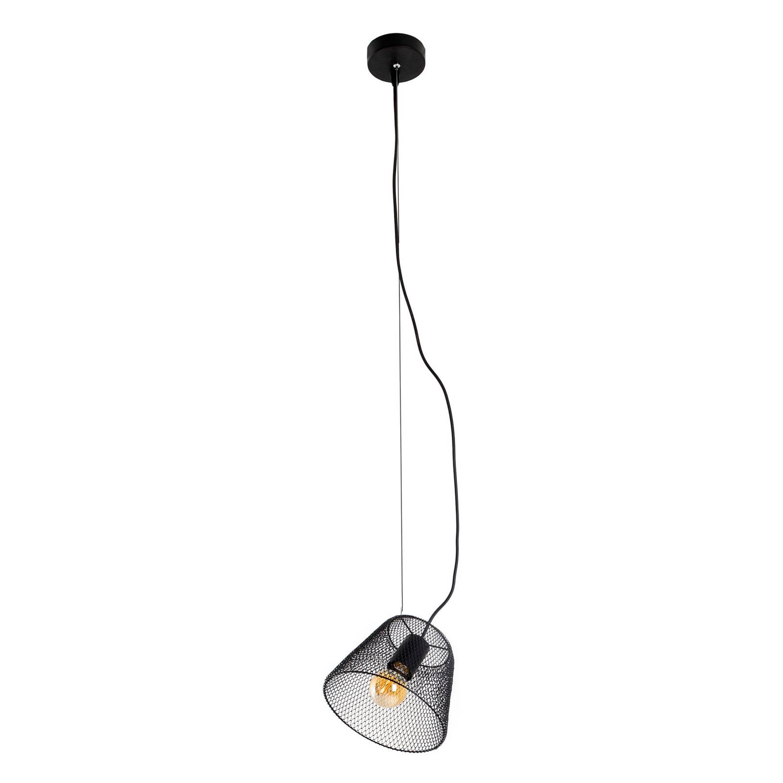 Lampa wisząca Korie z klatkowym kloszem 1-punktowa