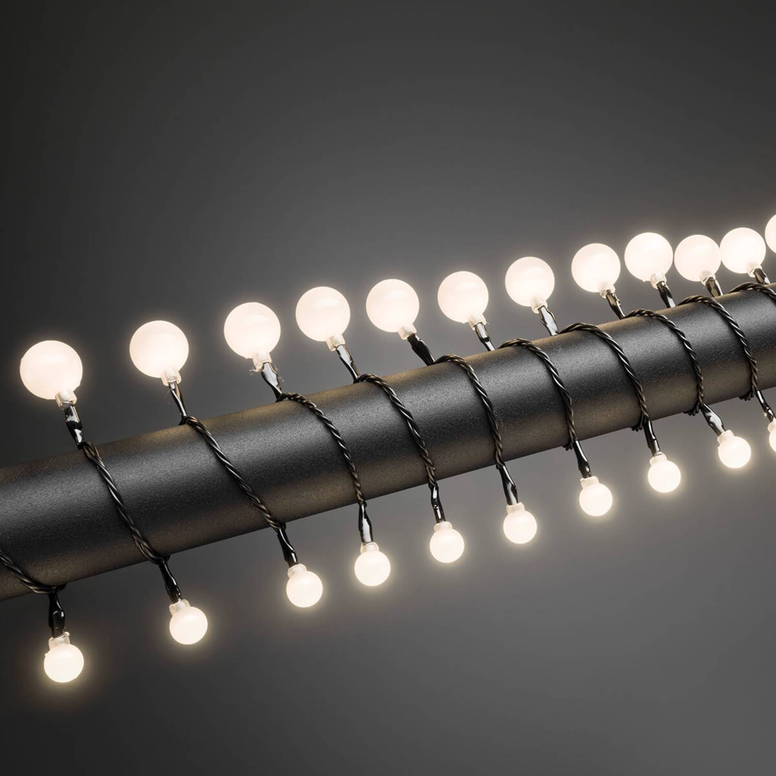 Kugle-LED-lyskæde varmhvid 80 lyskilder