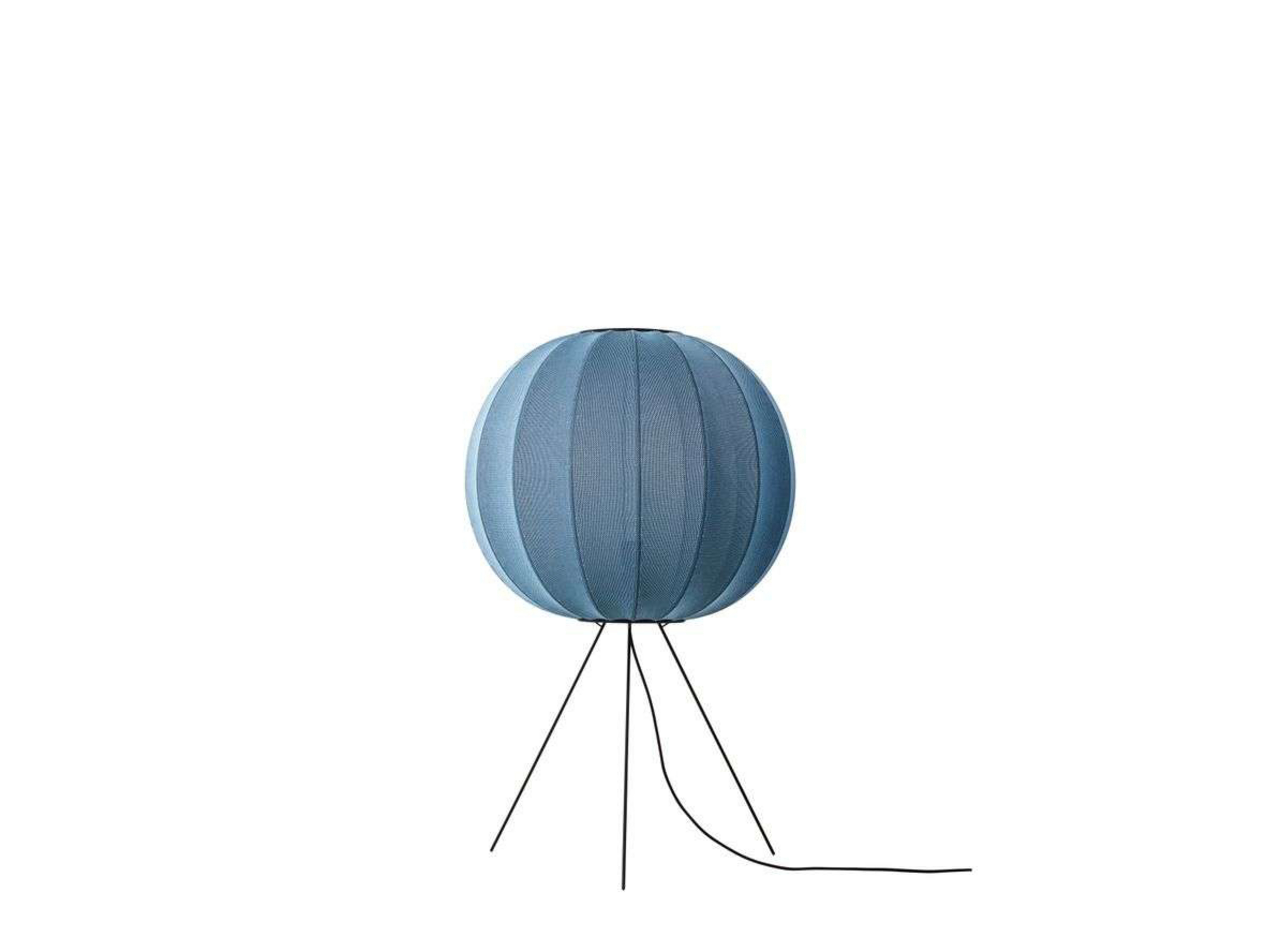 Knit-Wit 60 Round Lampadaire, bleu, 100 cm - Made By Hand