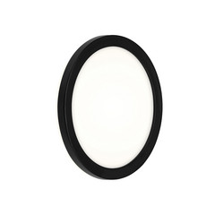 Frankfurt LED-panel, rundt, Ø 21 cm, IP44, sort