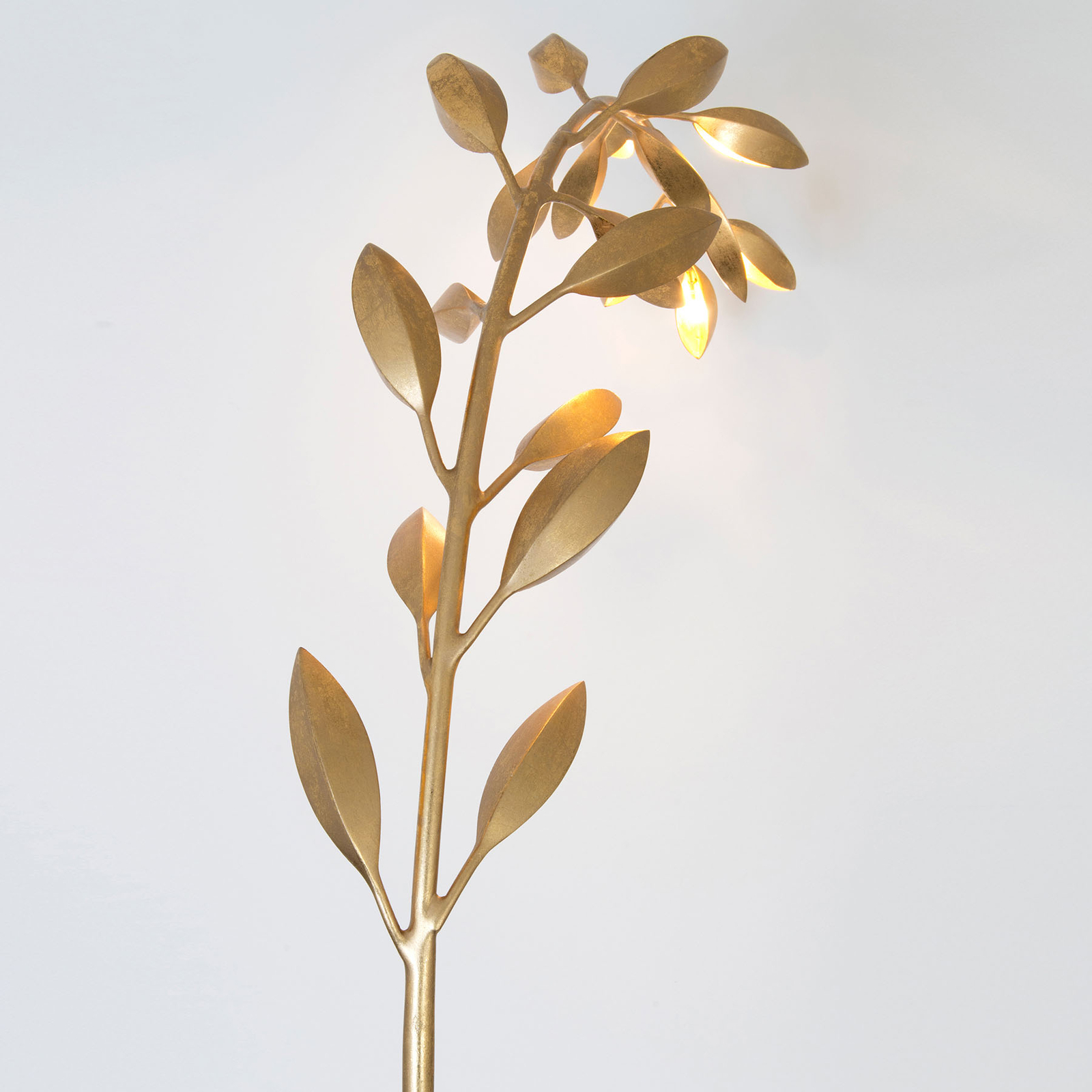 Riso floor lamp, 11-bulb, gold