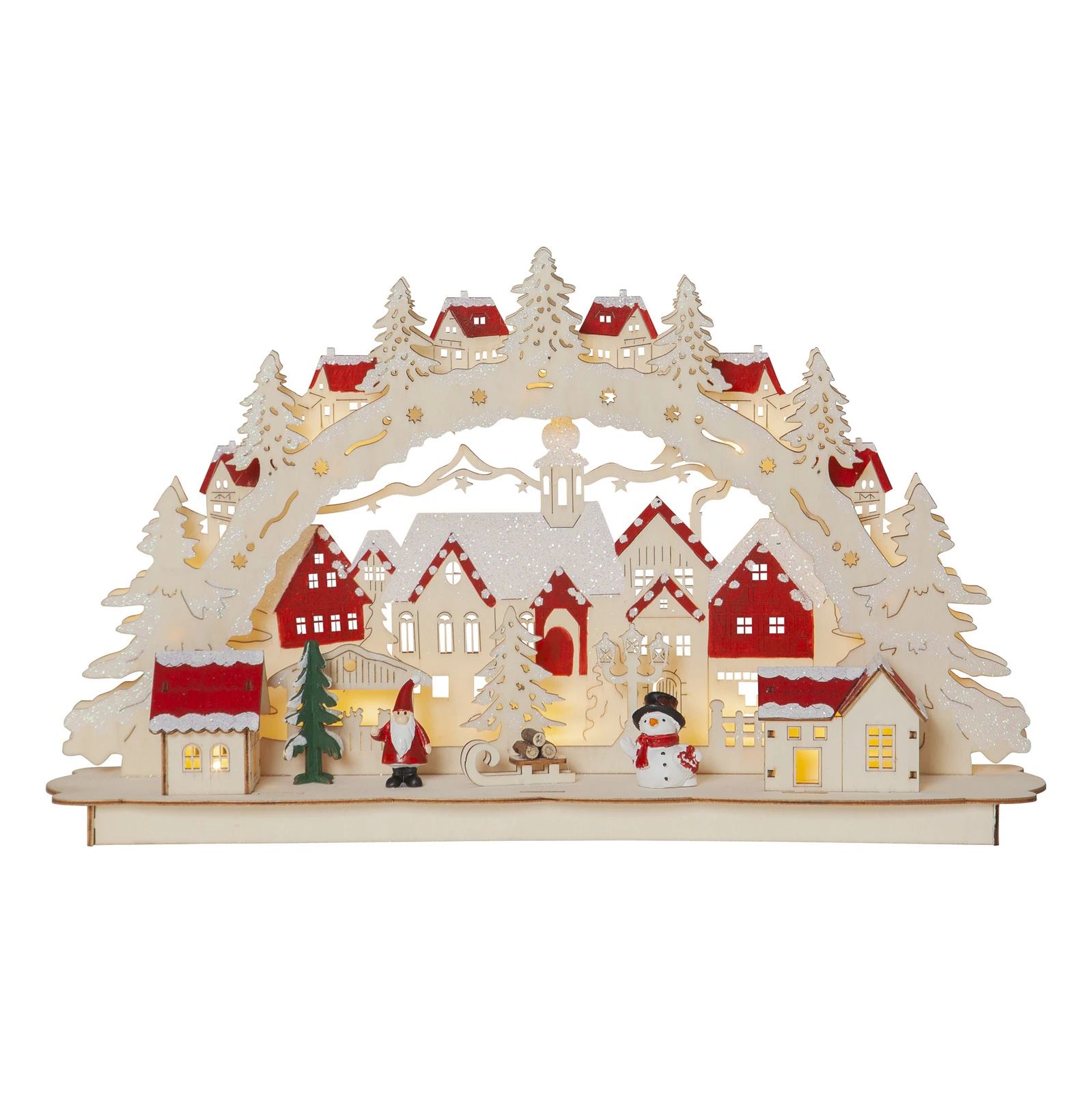 Rosenheim-landskab LED-adventsstage, batteri