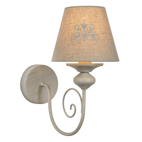 Wandlamp Robin, taupe, met textielkappen