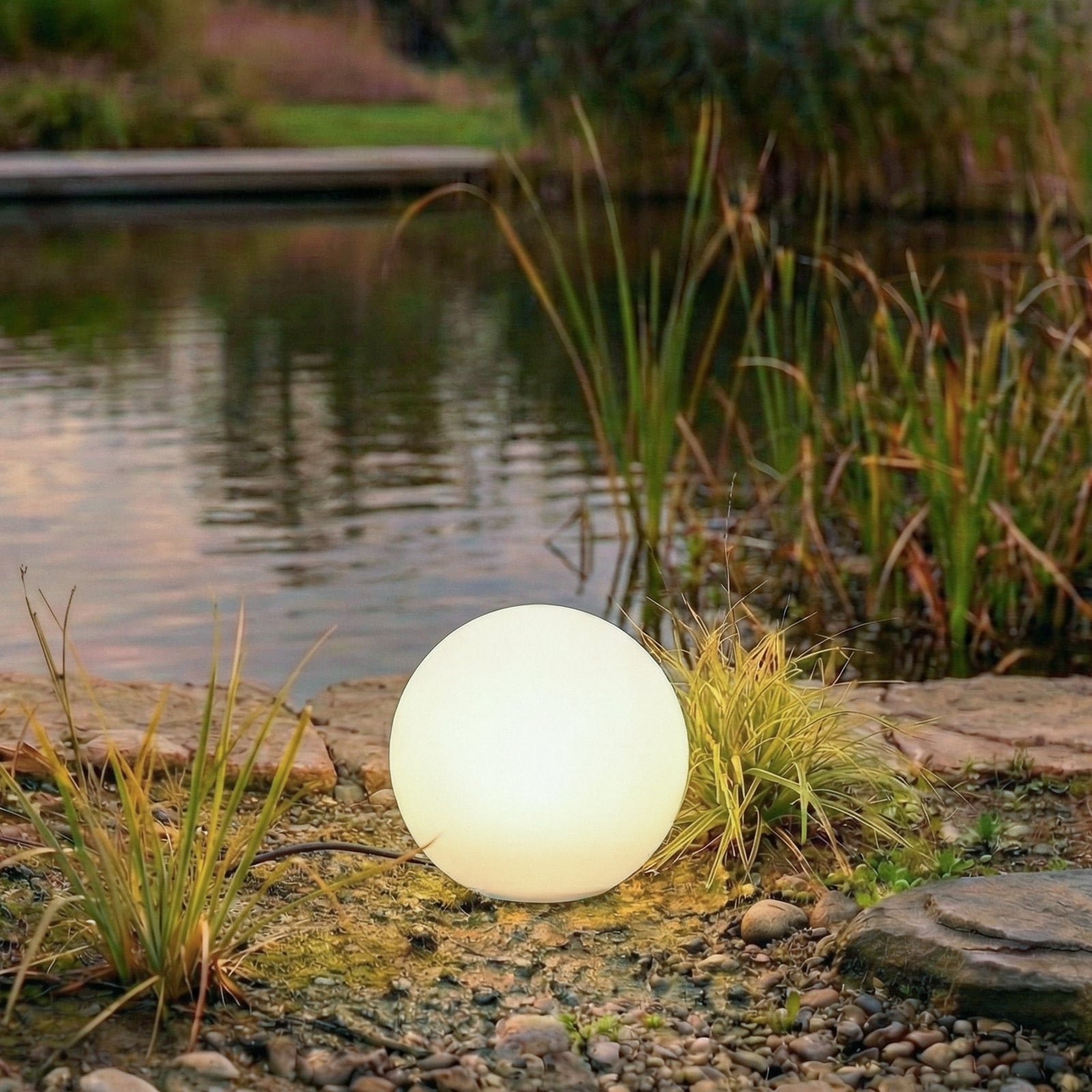 Valyra guľová lampa, IP54, Ø 30, zemný kolík - Lindby