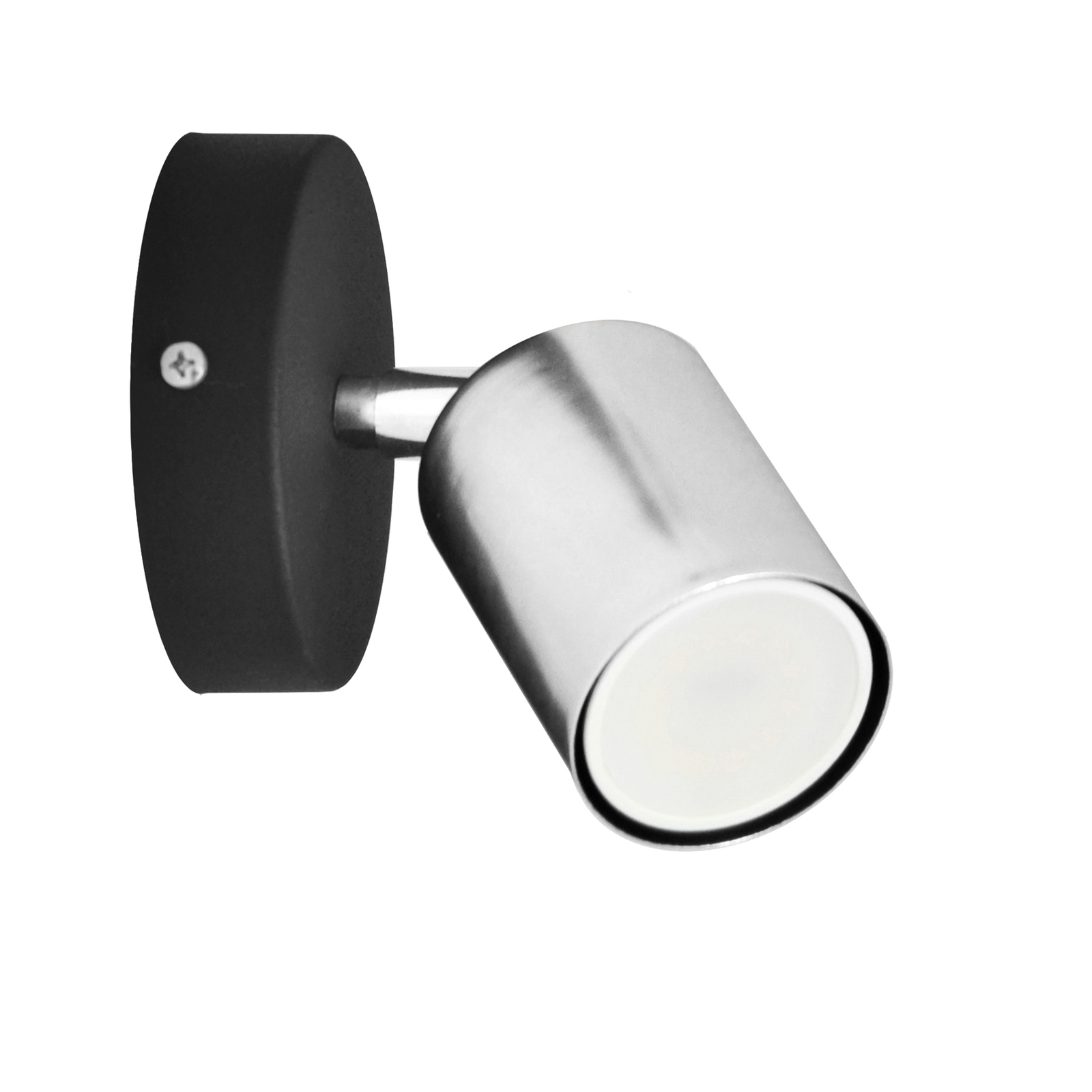 Tune II wall light, black/chrome, metal, E27, Ø 5.5 cm