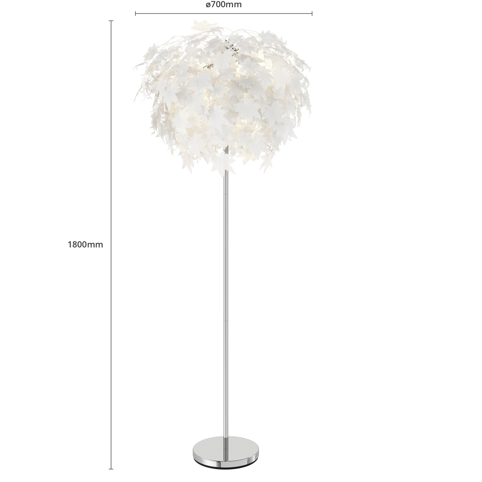 Maple - floor lamp with leaf decoration