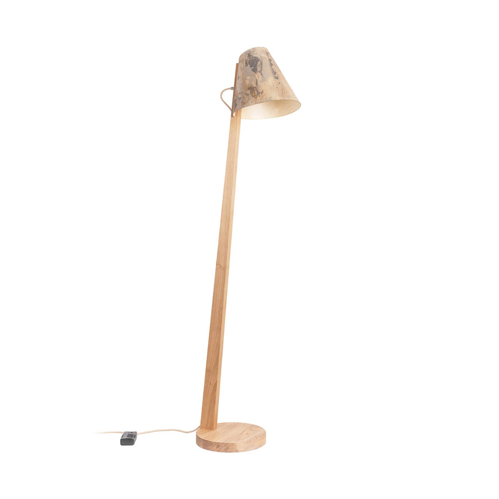 ALMUT 1411 lampadaire courbé Ø30cm pierre