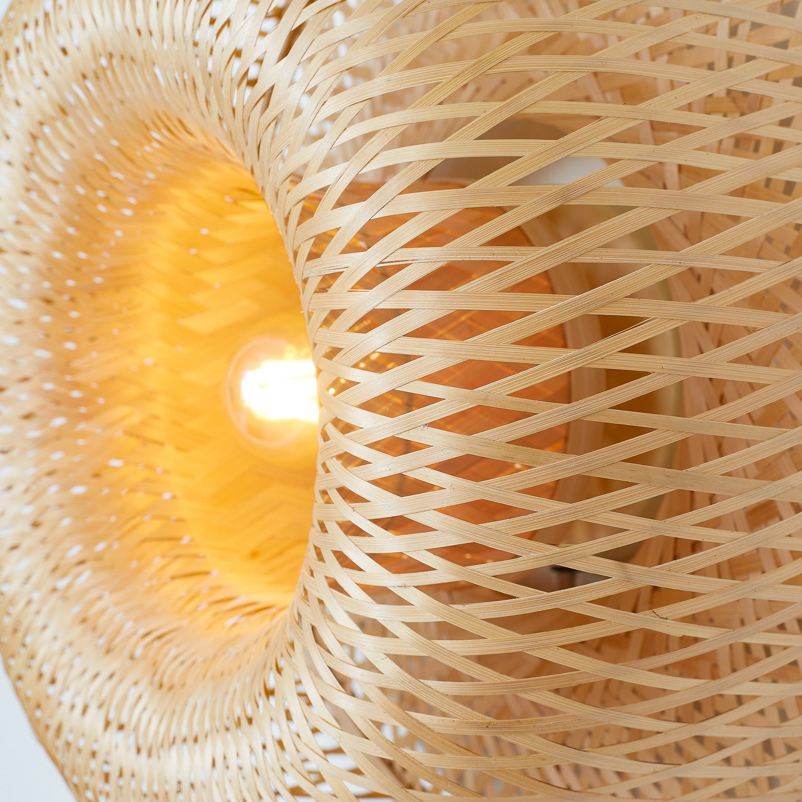 GOOD & MOJO plafondlamp Barbados, naturel, Ø 35 cm, bamboe E27