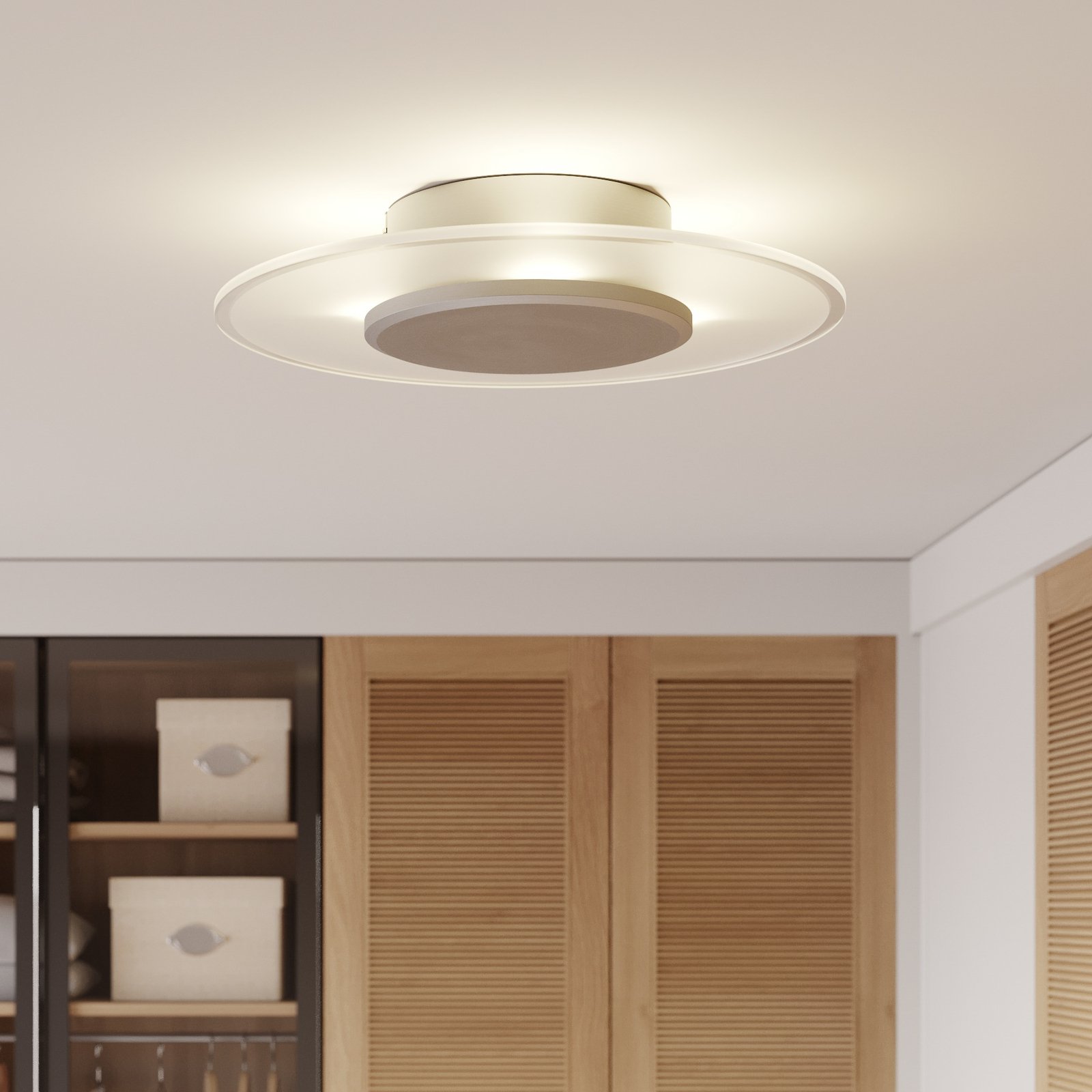 Quitani-LED-taklampe Dora, Ø 38 cm, rund