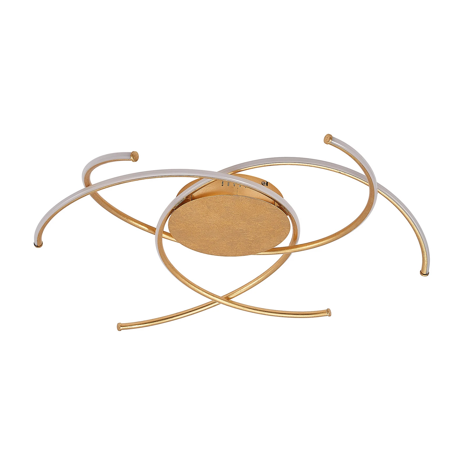 Lindby plafoniera LED Yareli, oro, metallo, Ø 70 cm