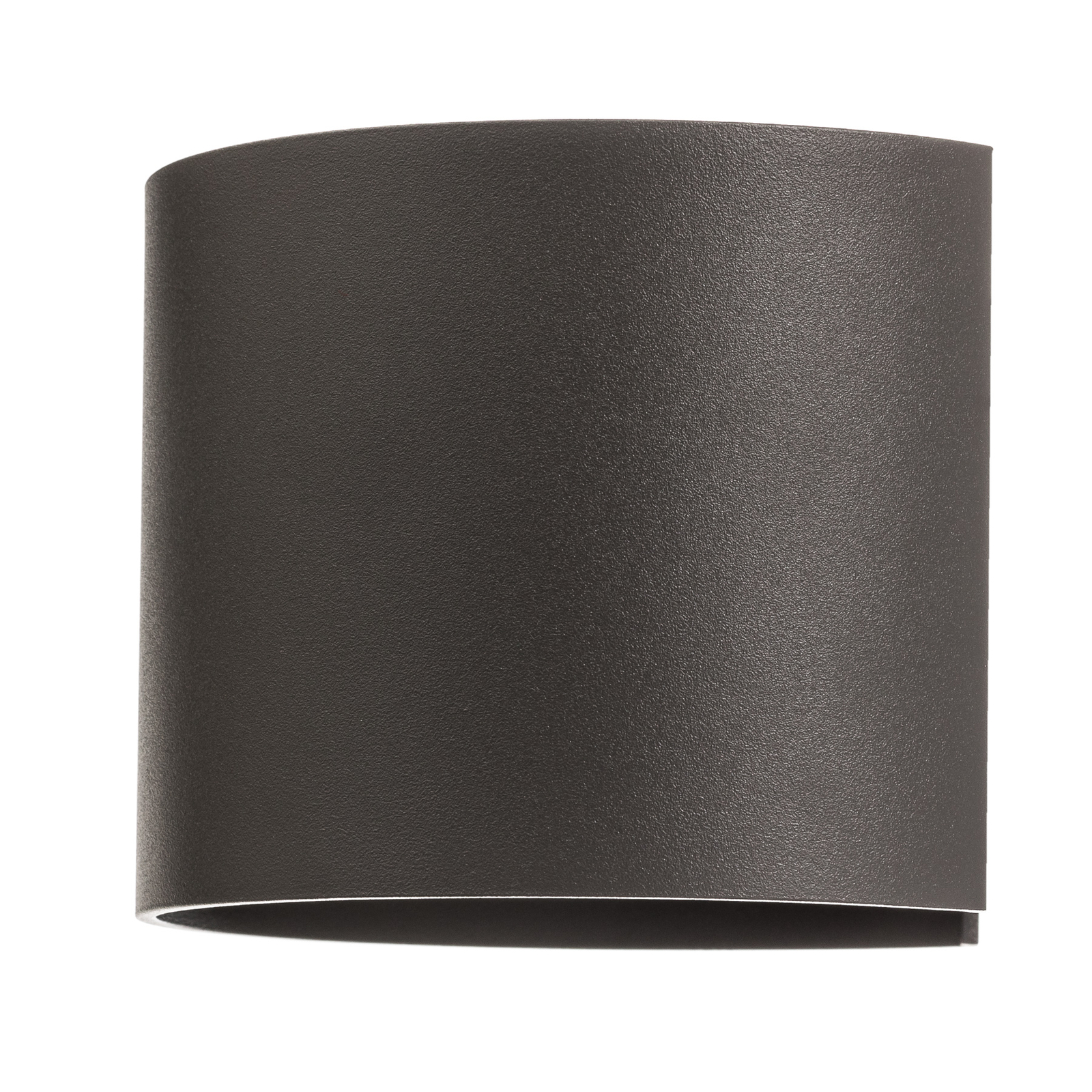 Davos LED vanjska zidna lampa okrugla, tamno siva