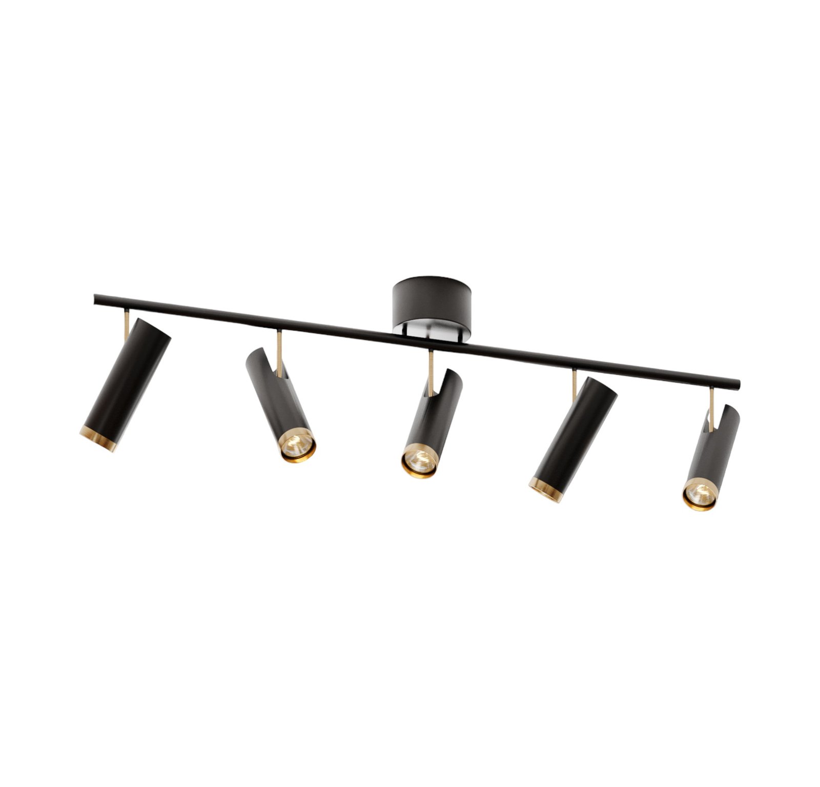 Puls Bar 5 Stropné Lampa Black/Brass - By Rydéns