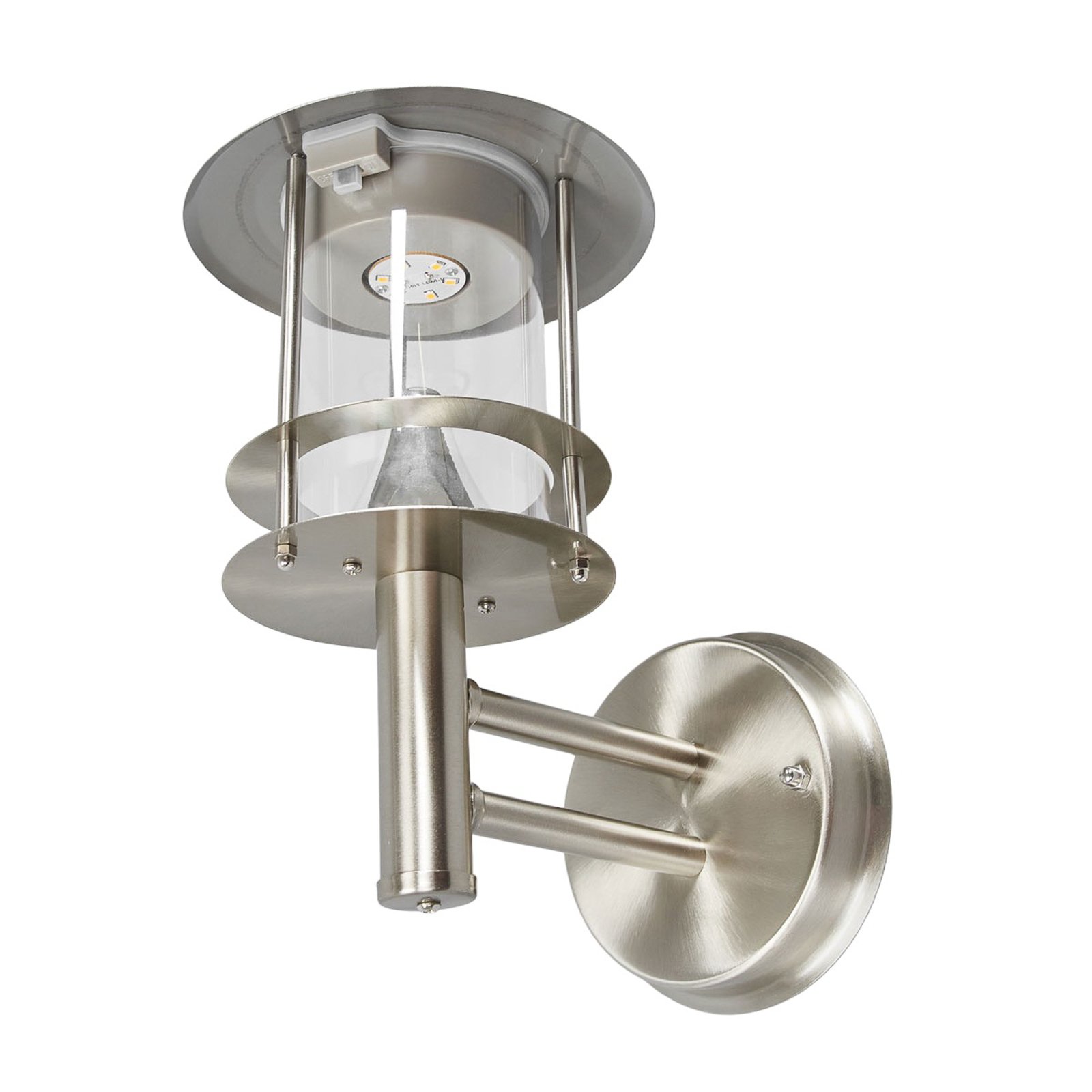 Sumaya LED Solaire Applique Murale Stainless Steel/Clear - Lindby