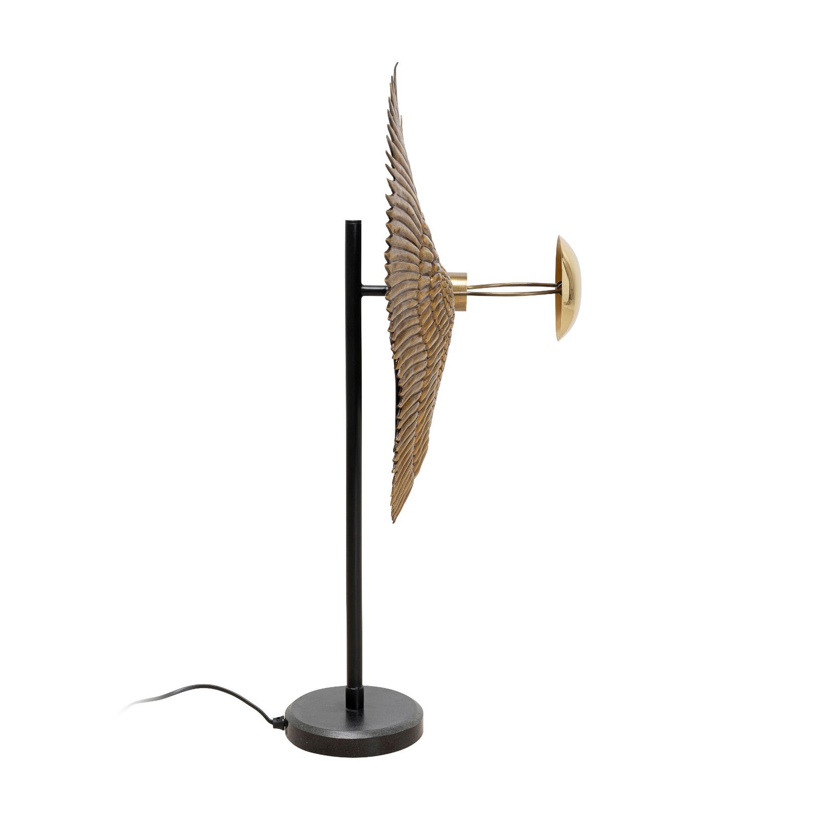 KARE Bird Wings lámpara de mesa, revestido latón
