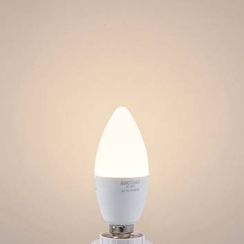 LED svíčková žárovka E14 C37 7W 3 000 K opálová