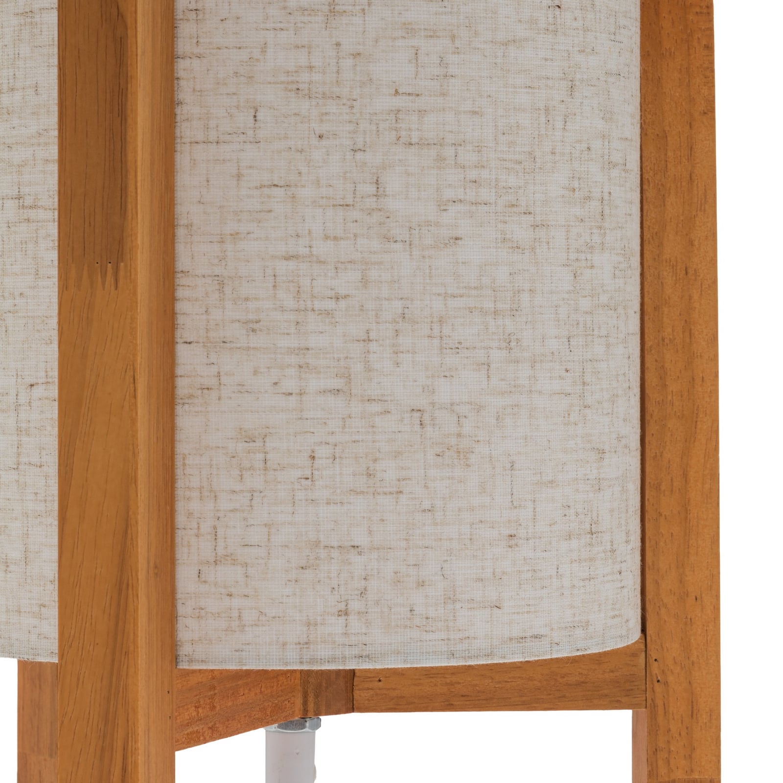 Lampe à poser 3193, bois, textile de lin, hauteur 52cm