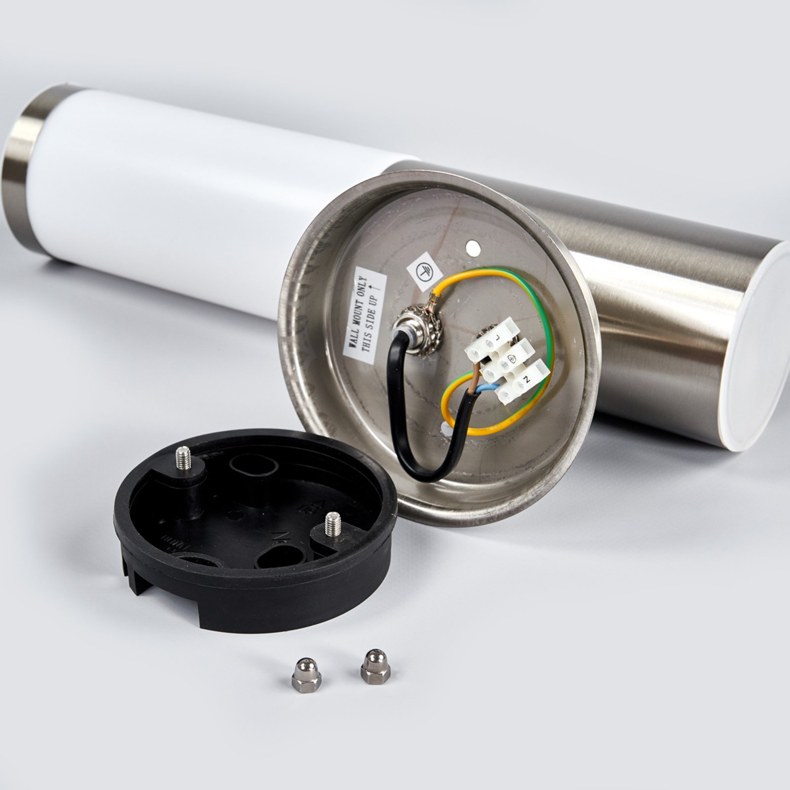 Kristof Outdoor Wall Lamp w/Sensor Steel - Lindby
