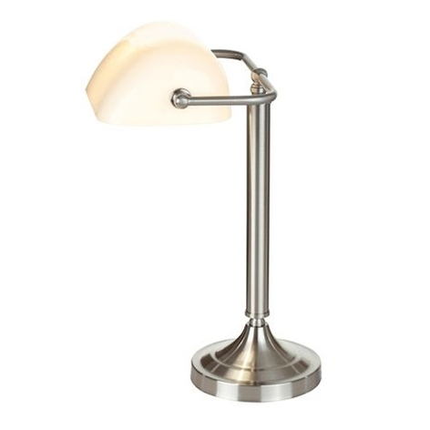 Bankerlampe Tineke, weiß