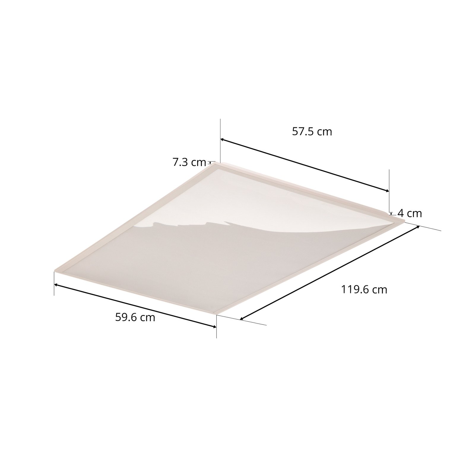 Lindby Kenma LED panel, CCT, 59,6 cm x 119,6 cm