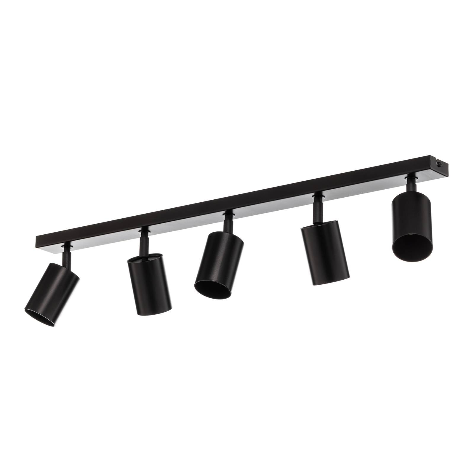 Deckenstrahler Zoom, 5-flammig, schwarz