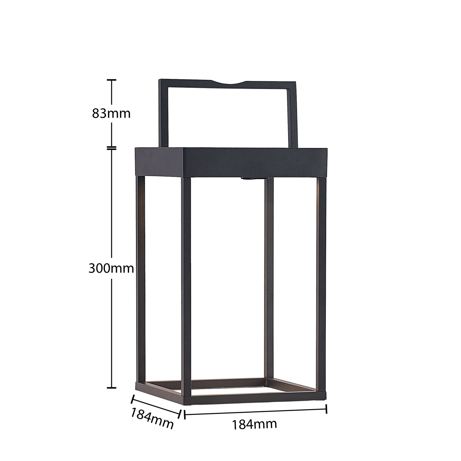 Lynzy LED Solar Cell Lamp H38,3 Black - Lucande